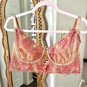 Torrid / Multicolor Floral Mesh Embroidered Underwire Bra